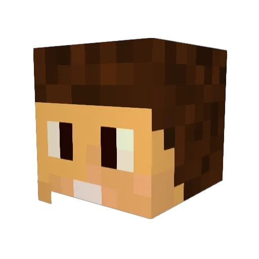HiR4N0 Minecraft avatar head, 3D render
