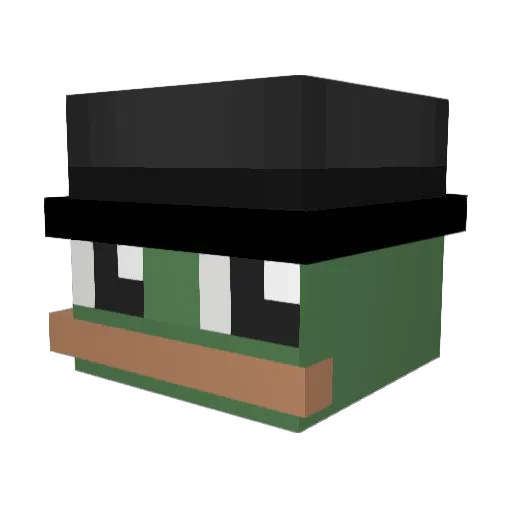HiRaCry Minecraft avatar head, 3D render