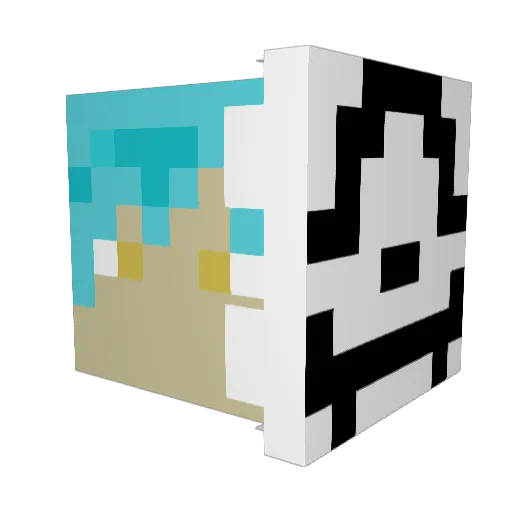 HiRaiko Minecraft avatar head, 3D render
