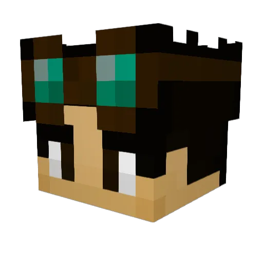 HiRoX1127 Minecraft avatar head, 3D render