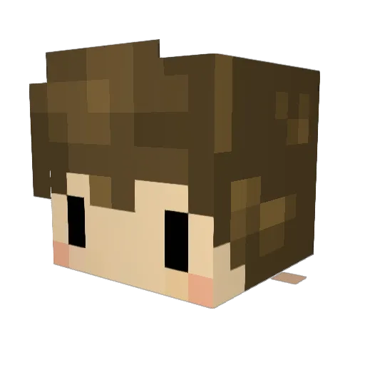 HiSouchi Minecraft avatar head, 3D render