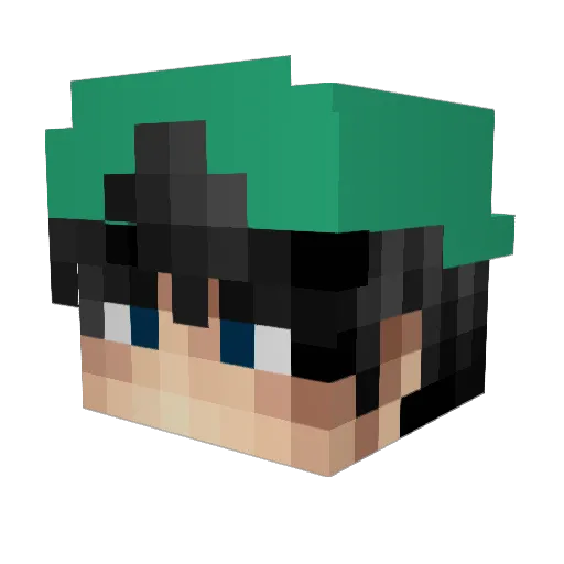 HiVoltage Minecraft avatar head, 3D render