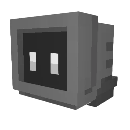HiXD555 Minecraft avatar head, 3D render