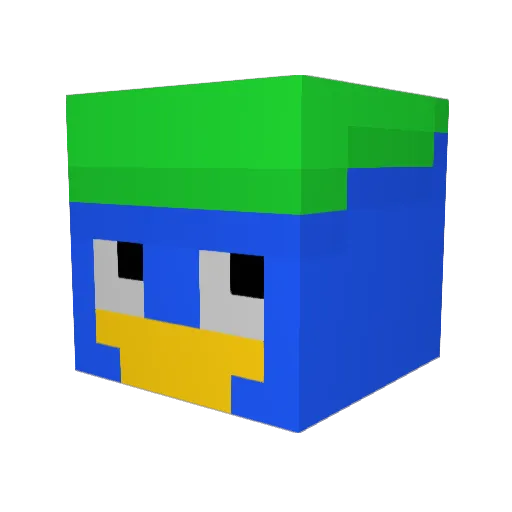 Hi_0206 Minecraft avatar head, 3D render