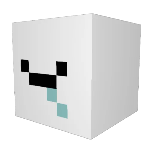 Hi_8964 Minecraft avatar head, 3D render