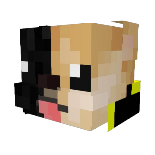 Hi_By Minecraft avatar head, 3D render