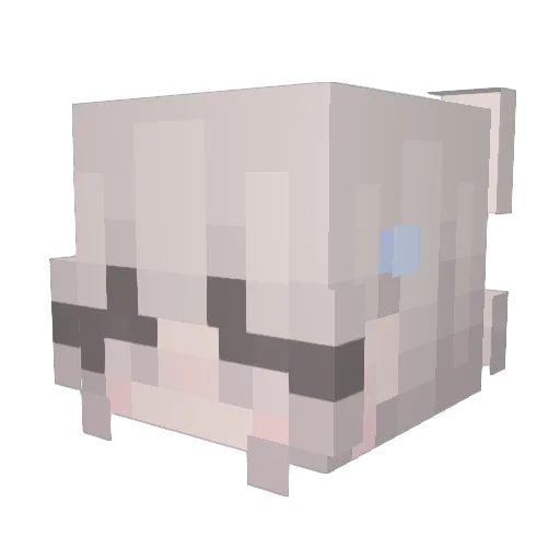 Hi_Cha Minecraft avatar head, 3D render