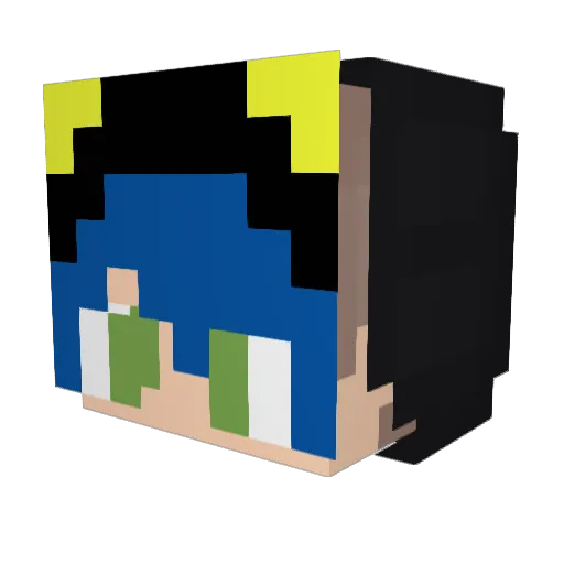 Hi_Pika Minecraft avatar head, 3D render