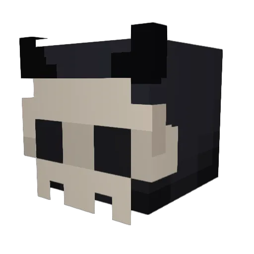 Hi_Q1 Minecraft avatar head, 3D render