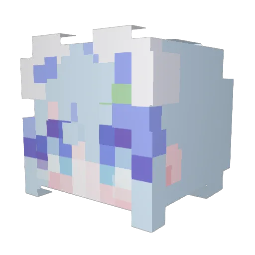Hi_Yu Minecraft avatar head, 3D render