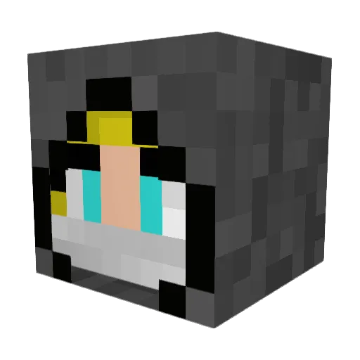 Hi_imCrystal Minecraft avatar head, 3D render
