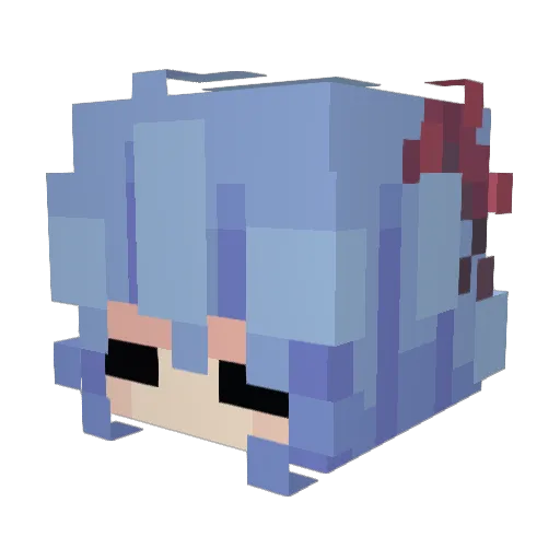Hia108 Minecraft avatar head, 3D render