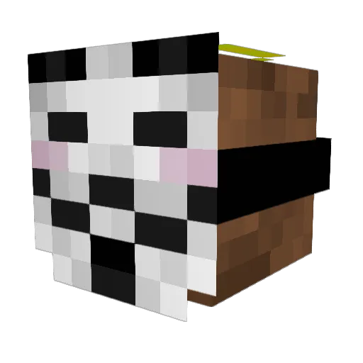 Hiajen Minecraft avatar head, 3D render