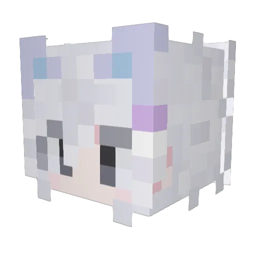 Hibana102 Minecraft avatar head, 3D render