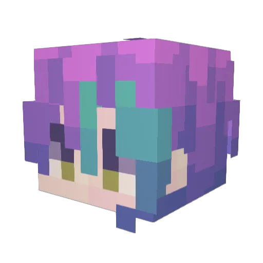 Hibari101 Minecraft avatar head, 3D render