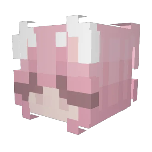 Hibemaby Minecraft avatar head, 3D render