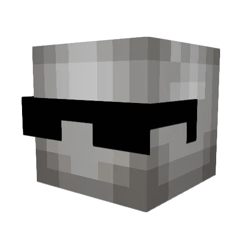 Hibengu Minecraft avatar head, 3D render