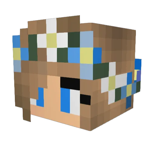 HibikaseSoul Minecraft avatar head, 3D render
