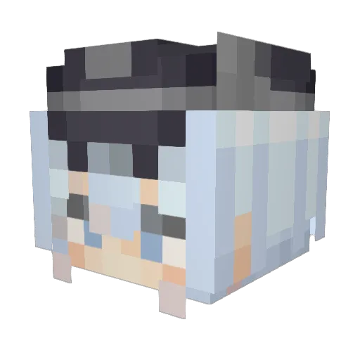 Hibiki4436 Minecraft avatar head, 3D render