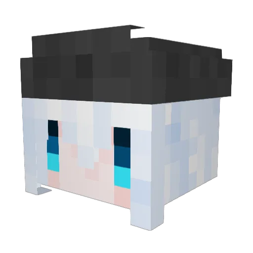 Hibiki7231 Minecraft avatar head, 3D render