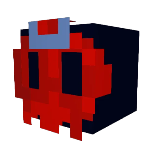 Hibiscis Minecraft avatar head, 3D render