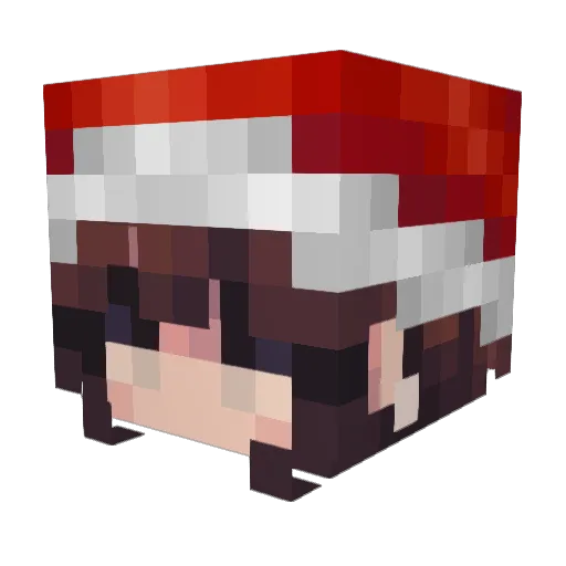 HibiscuS_333 Minecraft avatar head, 3D render