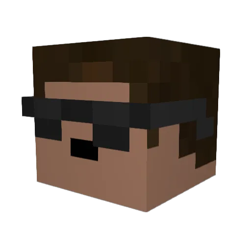 Hiblonick Minecraft avatar head, 3D render