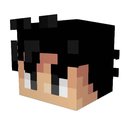 Hibto Minecraft avatar head, 3D render