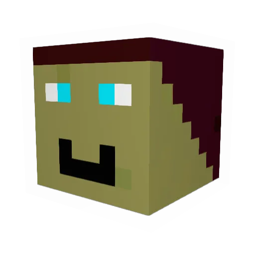 Hiccup962 Minecraft avatar head, 3D render