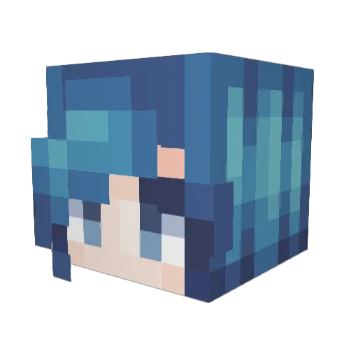 Hichelly65 Minecraft avatar head, 3D render