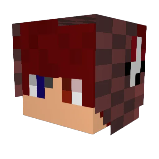 Hicjic Minecraft avatar head, 3D render