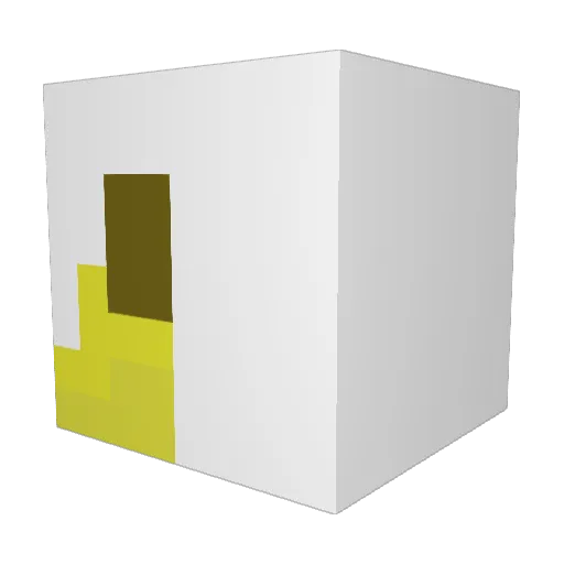 Hick1n Minecraft avatar head, 3D render