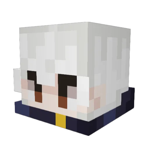 Hickel Minecraft avatar head, 3D render