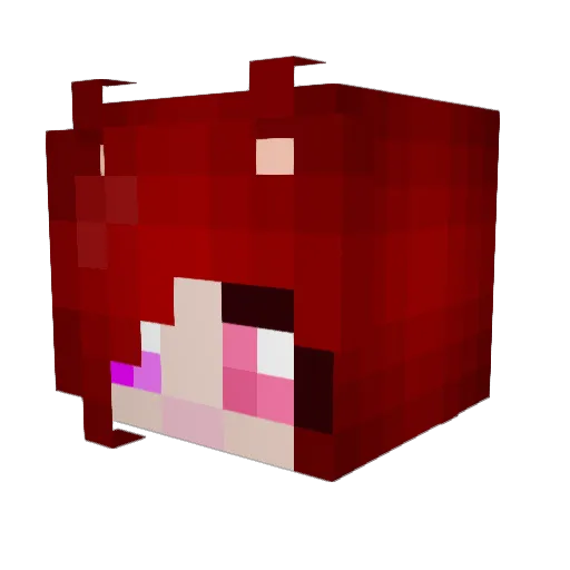 Hicya Minecraft avatar head, 3D render