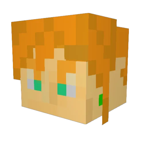 Hidaka14 Minecraft avatar head, 3D render