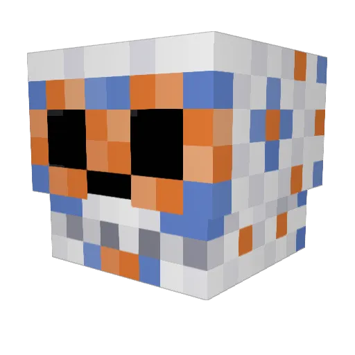 HidalgoPika Minecraft avatar head, 3D render