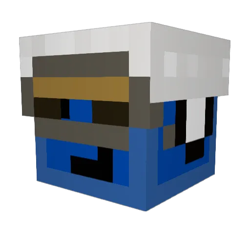 HidalgoTop Minecraft avatar head, 3D render