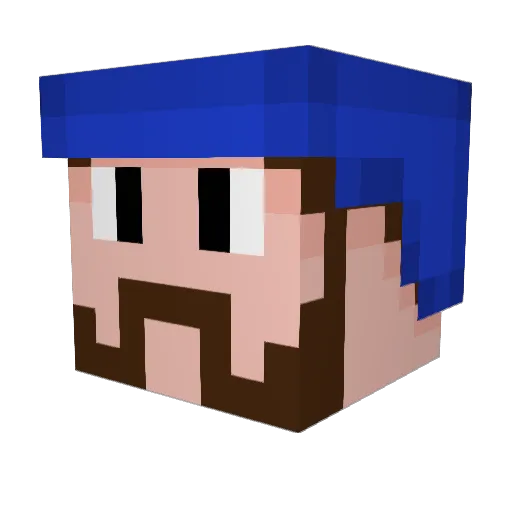 Hidan1118 Minecraft avatar head, 3D render