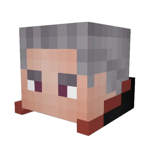 HidanAkatsuki Minecraft avatar head, 3D render