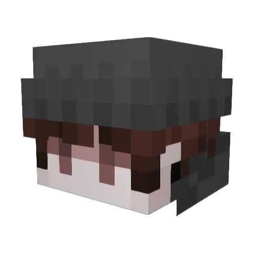 Hidd3nMask Minecraft avatar head, 3D render