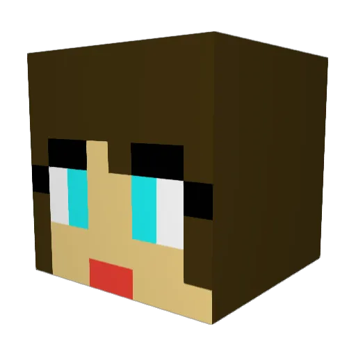Hiddeboy Minecraft avatar head, 3D render