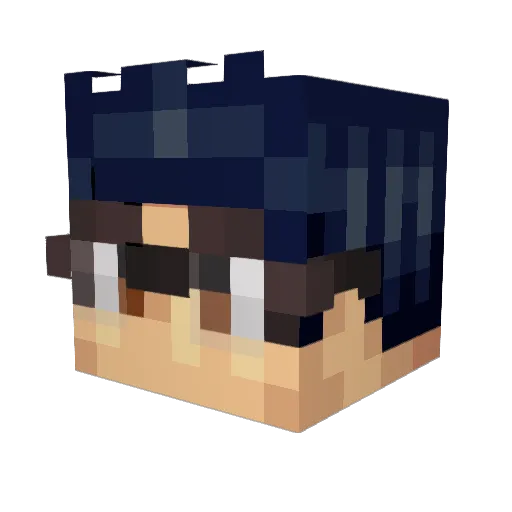 HiddenAdmin Minecraft avatar head, 3D render
