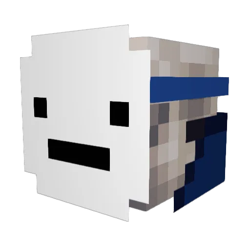 HiddenBlock79 Minecraft avatar head, 3D render