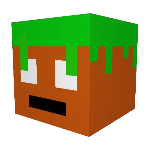 HiddenFear1 Minecraft avatar head, 3D render