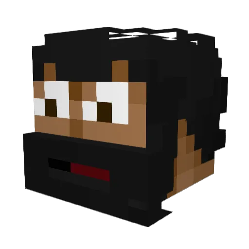 HiddenIsme Minecraft avatar head, 3D render