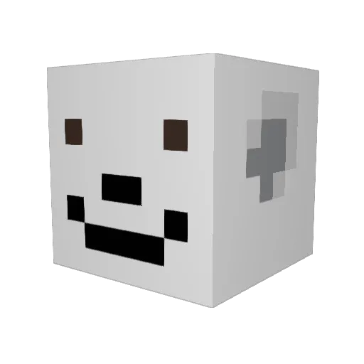 HiddenO Minecraft avatar head, 3D render