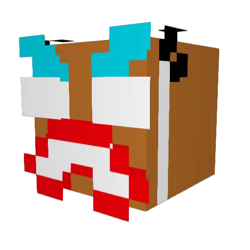 HiddenPants177 Minecraft avatar head, 3D render