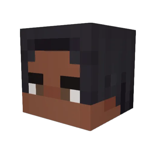 Hidden_Street Minecraft avatar head, 3D render