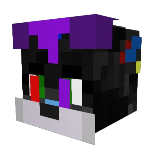 Hiddenberry Minecraft avatar head, 3D render