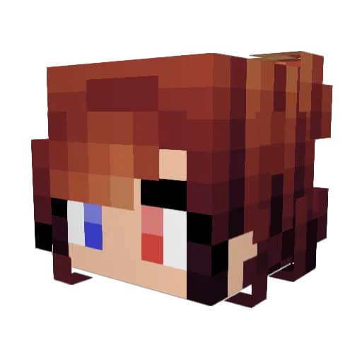 Hiddenflame262 Minecraft avatar head, 3D render